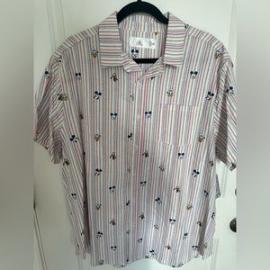 NWT men’s Disney collared shirt (Mickey Minnie Donald Duck) size XL